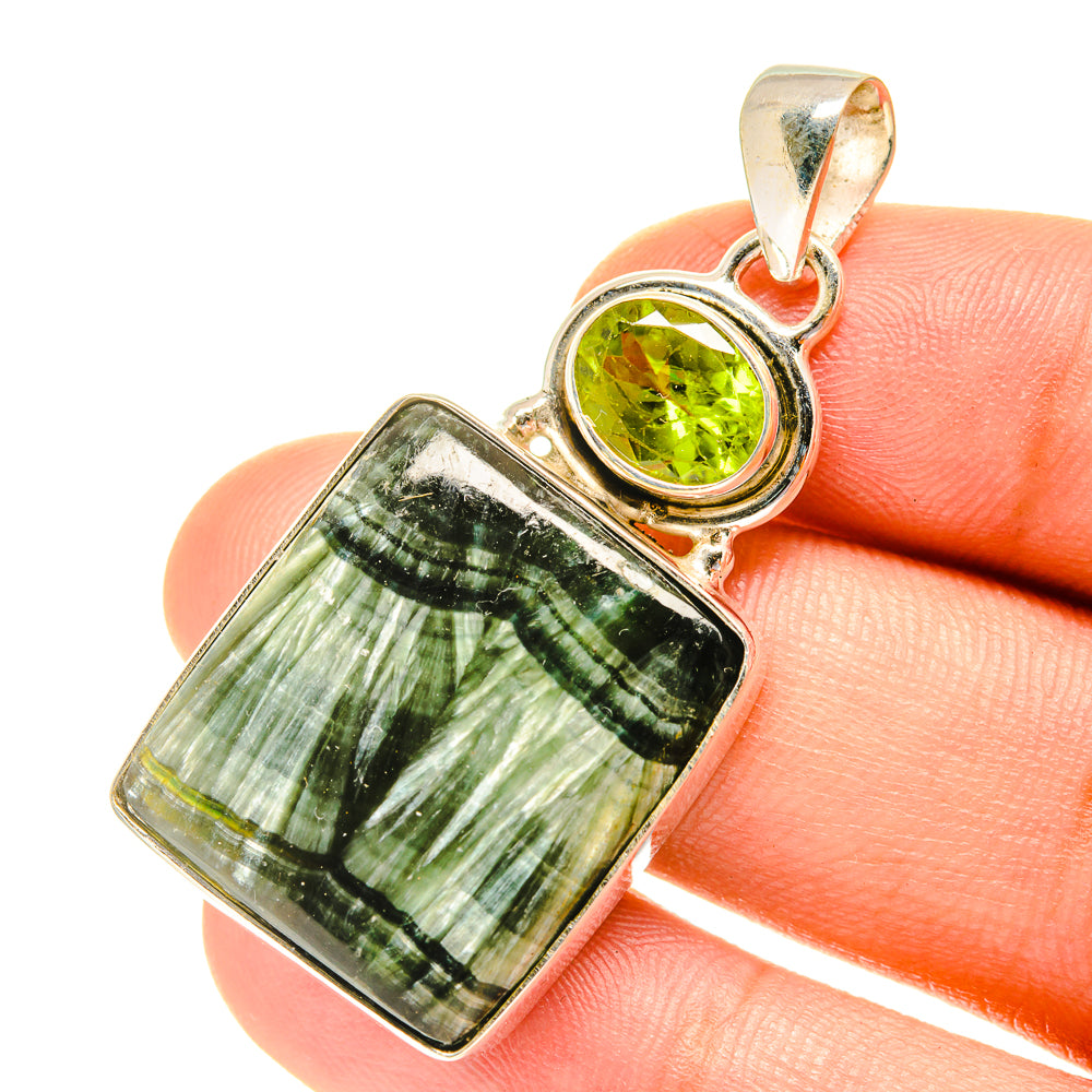 Seraphinite Pendants handcrafted by Ana Silver Co - PD3180