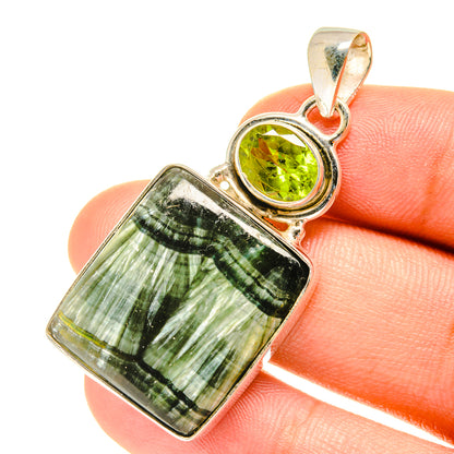 Seraphinite Pendants handcrafted by Ana Silver Co - PD3180