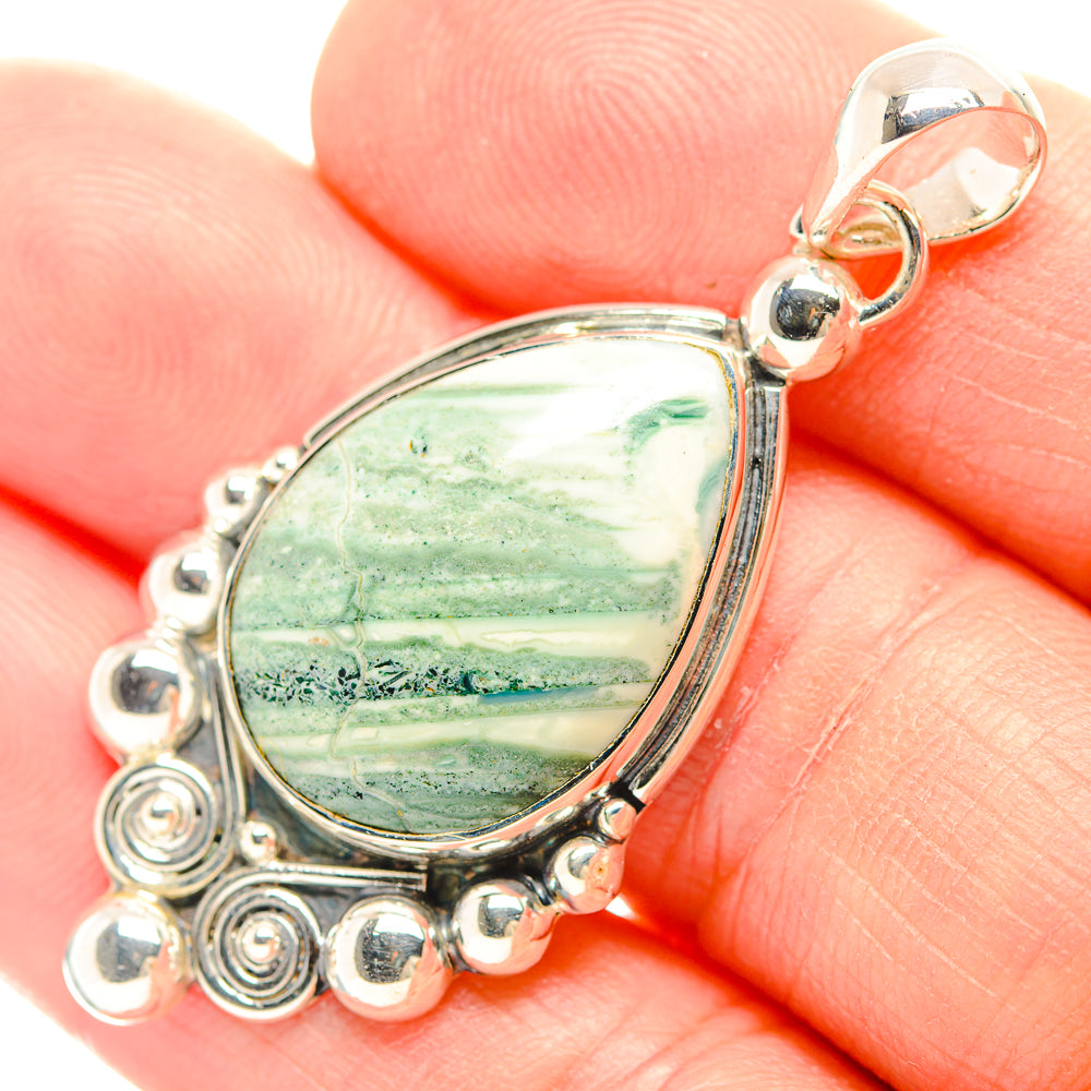 Plume Agate Pendants handcrafted by Ana Silver Co - PD31805