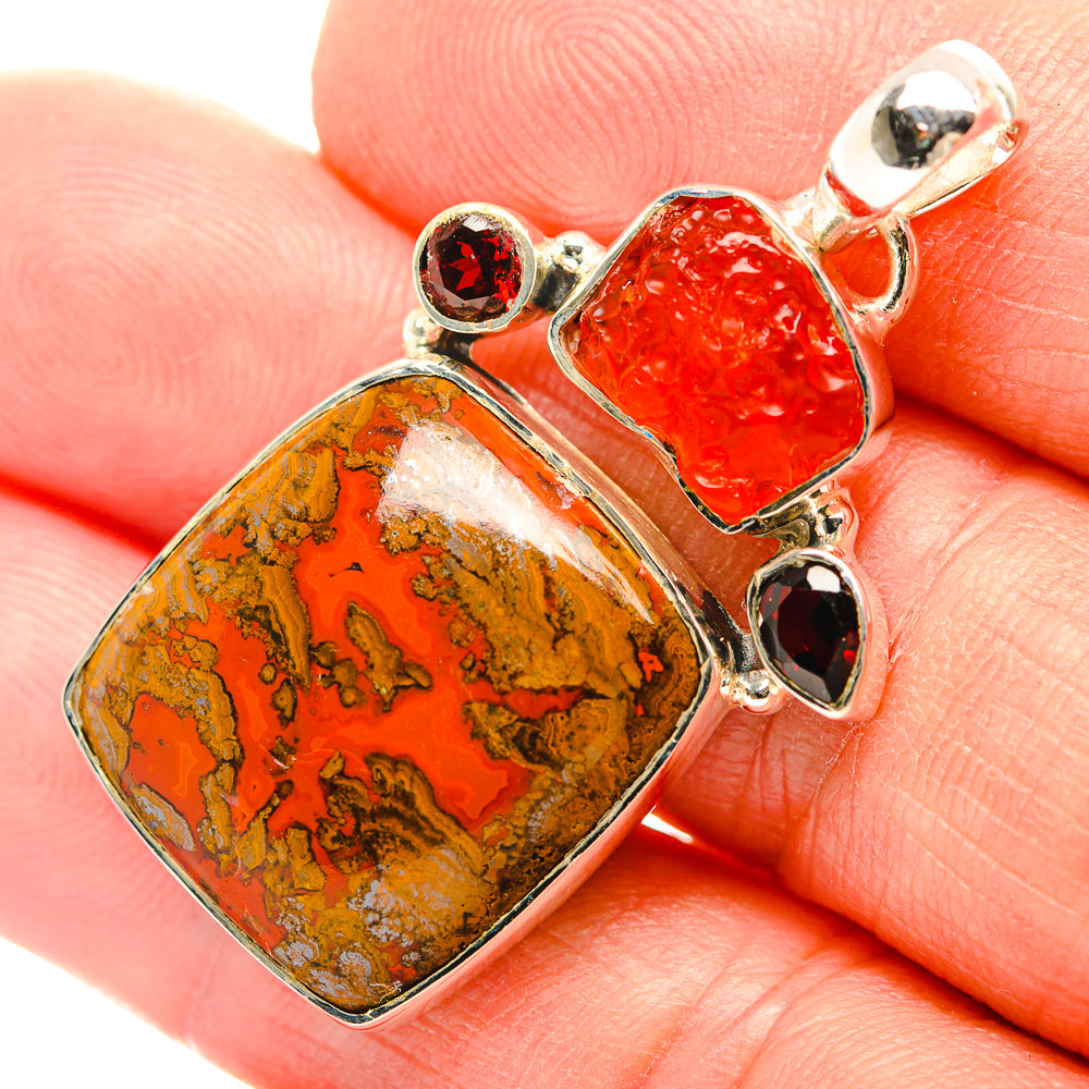 Blue Lace Agate Pendants handcrafted by Ana Silver Co - PD31810