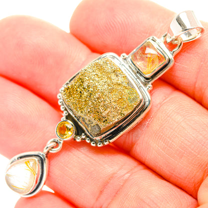 Green Moss Agate Pendants handcrafted by Ana Silver Co - PD31837