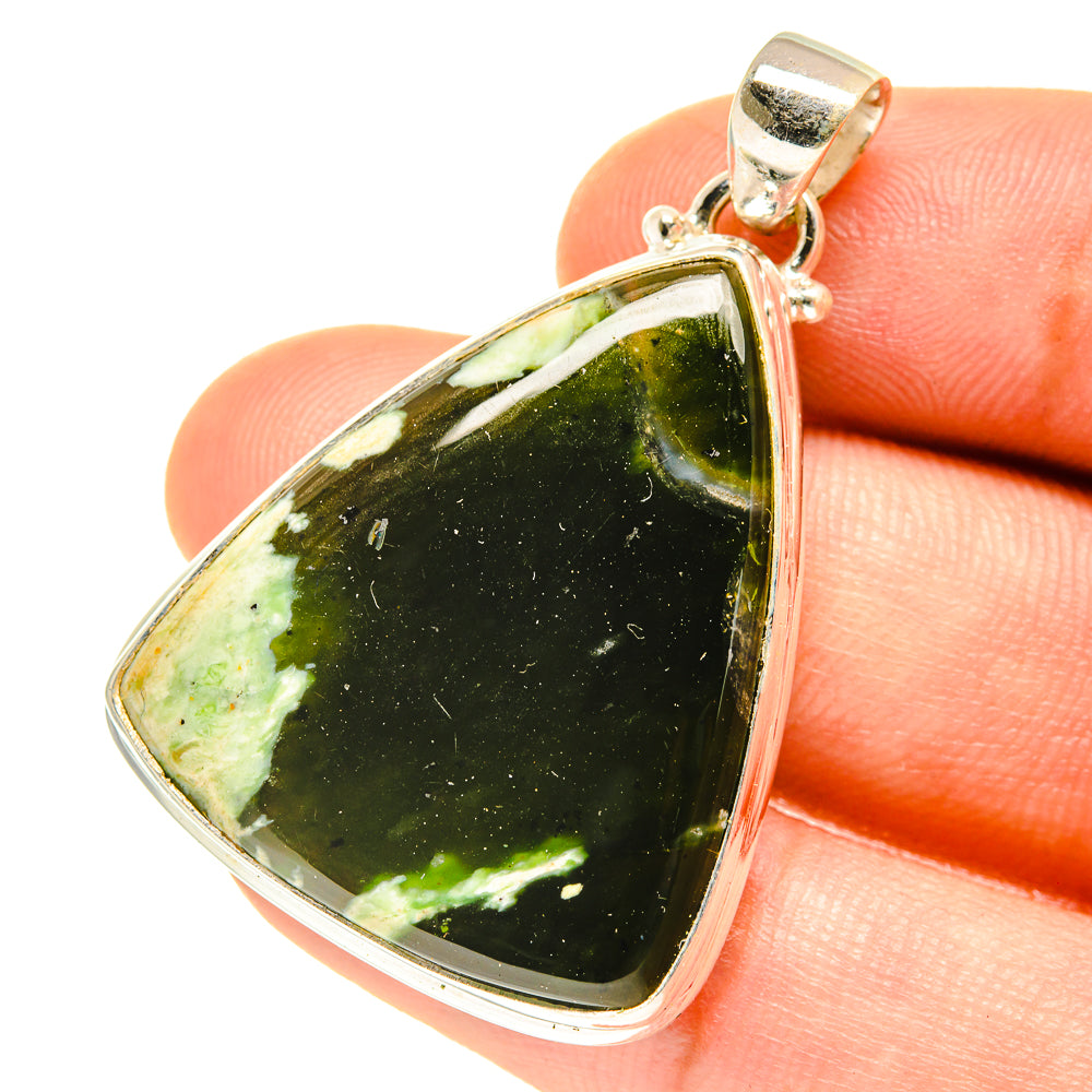 Australian Green Opal Pendants handcrafted by Ana Silver Co - PD3183