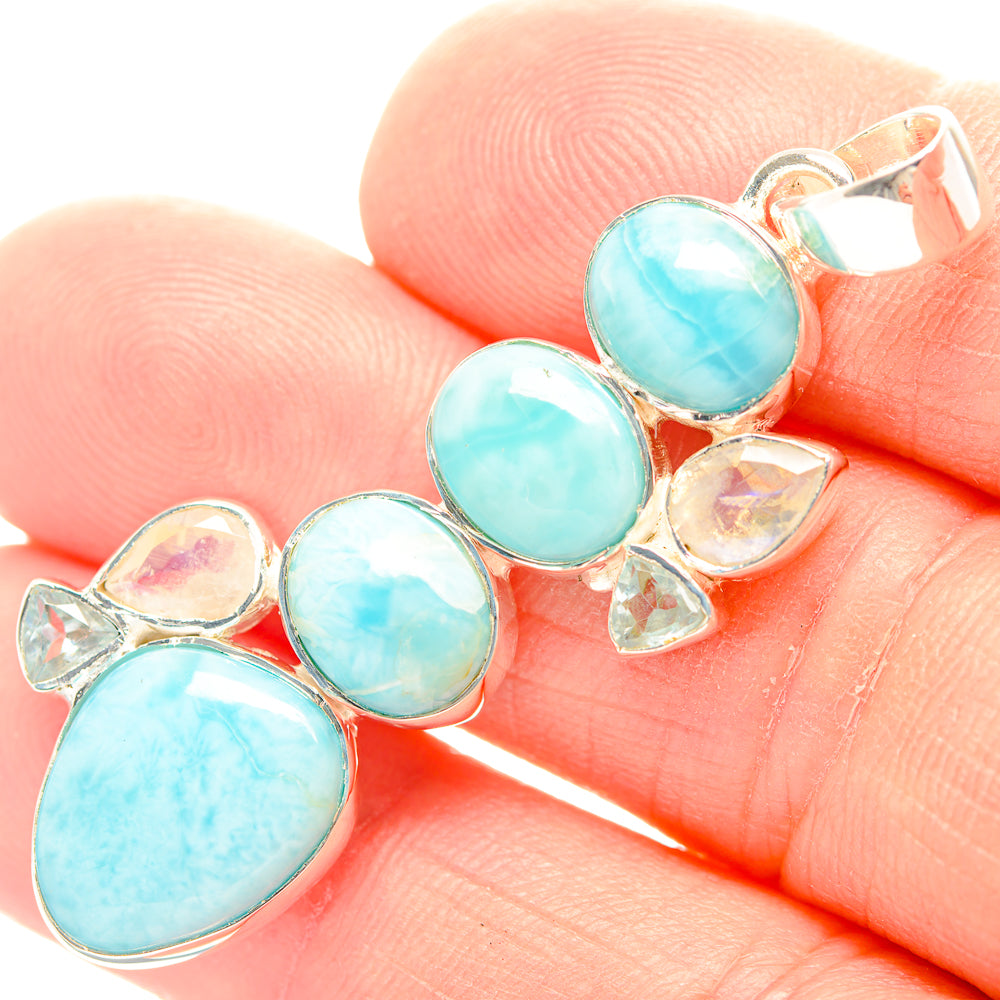 Larimar Pendants handcrafted by Ana Silver Co - PD31858