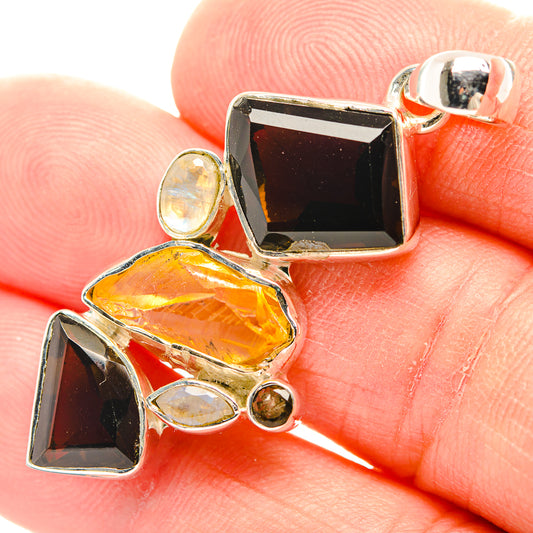 Smoky Quartz Pendants handcrafted by Ana Silver Co - PD31863