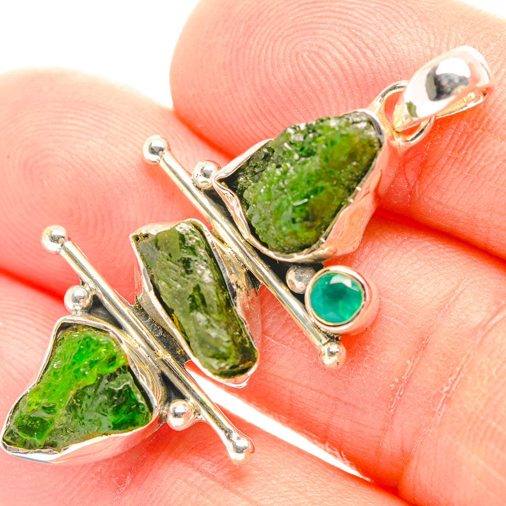 Chrome Diopside Pendants handcrafted by Ana Silver Co - PD31875