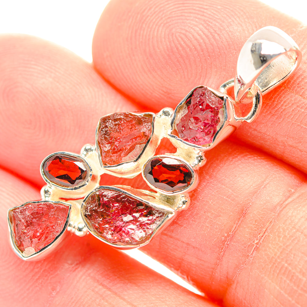 Pink Tourmaline Pendants handcrafted by Ana Silver Co - PD31884