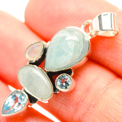 Aquamarine Pendants handcrafted by Ana Silver Co - PD31885