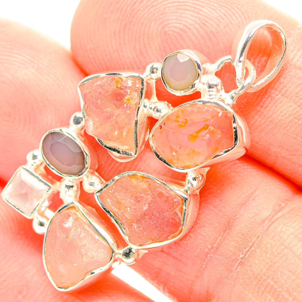 Rose Quartz Pendants handcrafted by Ana Silver Co - PD31889