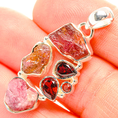 Pink Tourmaline Pendants handcrafted by Ana Silver Co - PD31905