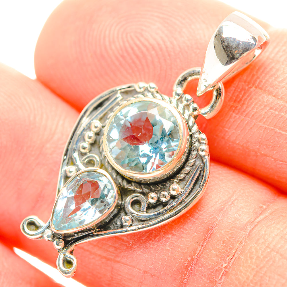 Blue Topaz Pendants handcrafted by Ana Silver Co - PD31912