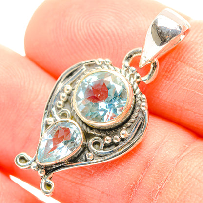 Blue Topaz Pendants handcrafted by Ana Silver Co - PD31912