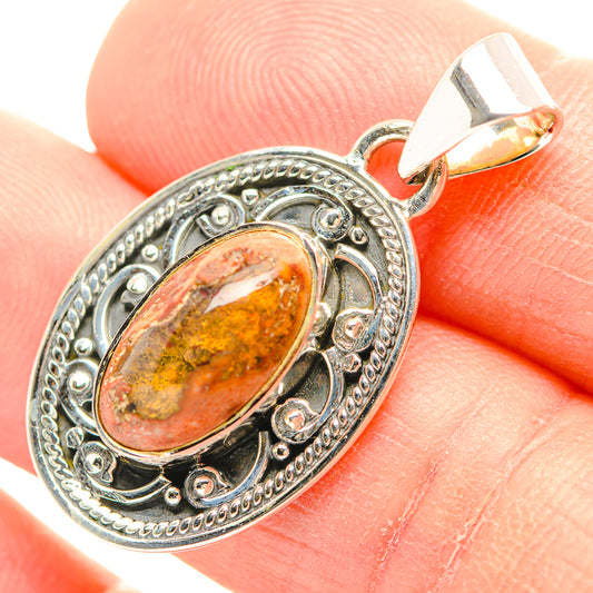 Mexican Fire Opal Pendants handcrafted by Ana Silver Co - PD31922