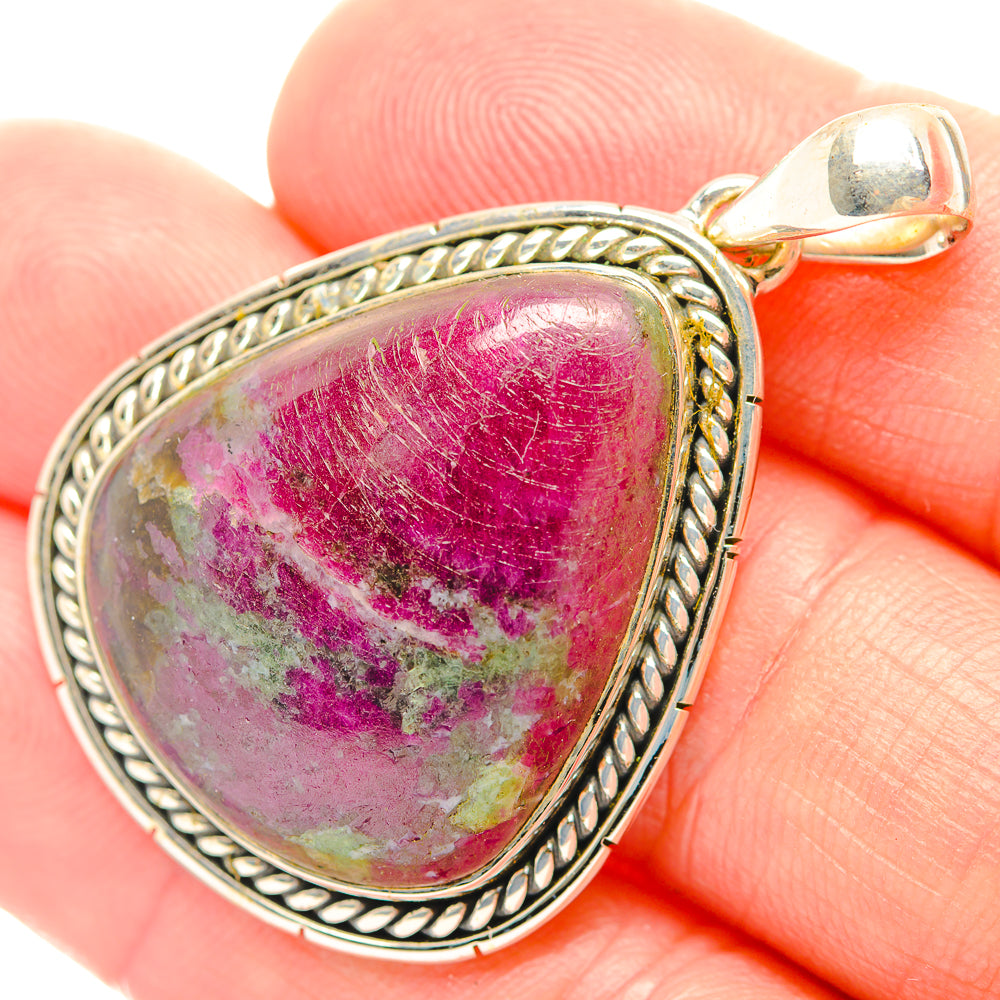 Ruby Zoisite Pendants handcrafted by Ana Silver Co - PD31940