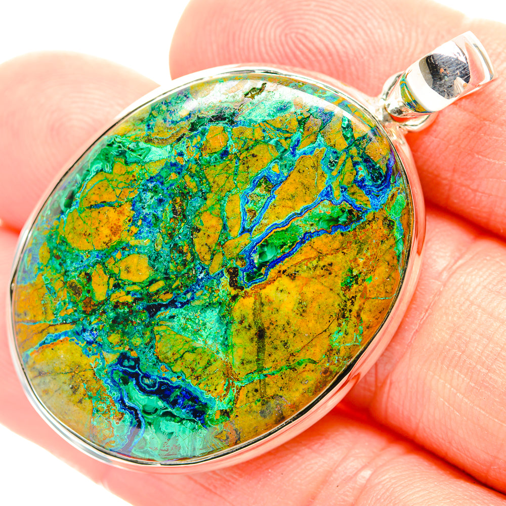 Chrysocolla Pendants handcrafted by Ana Silver Co - PD31942