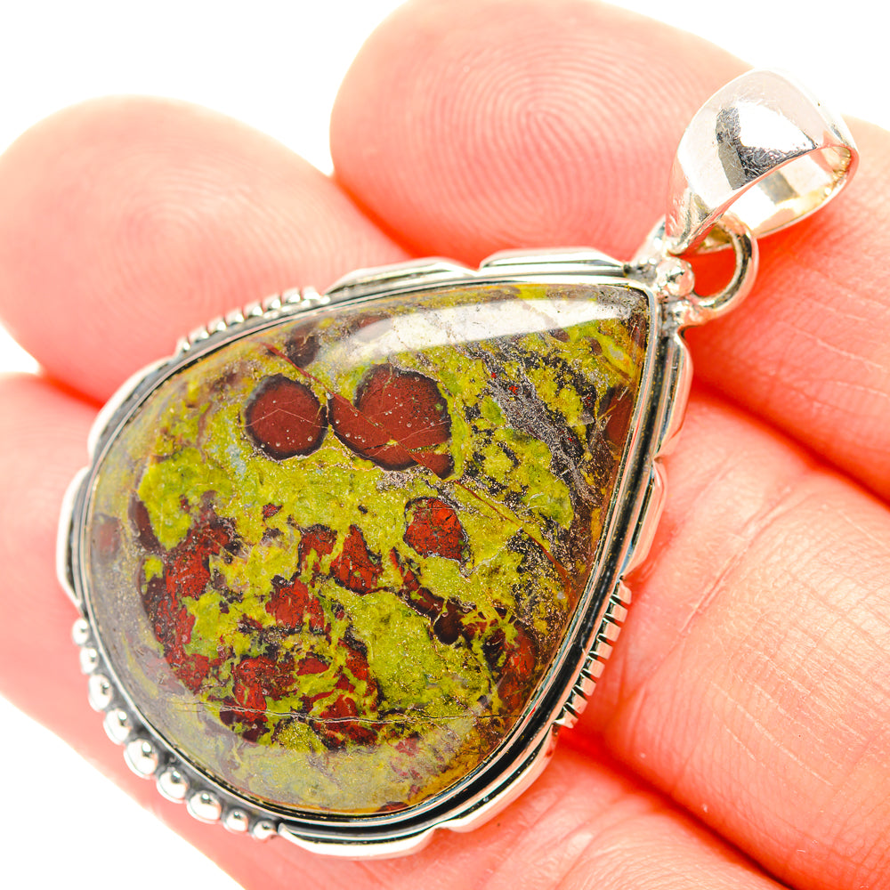 Dragon's Bloodstone Pendants handcrafted by Ana Silver Co - PD31961