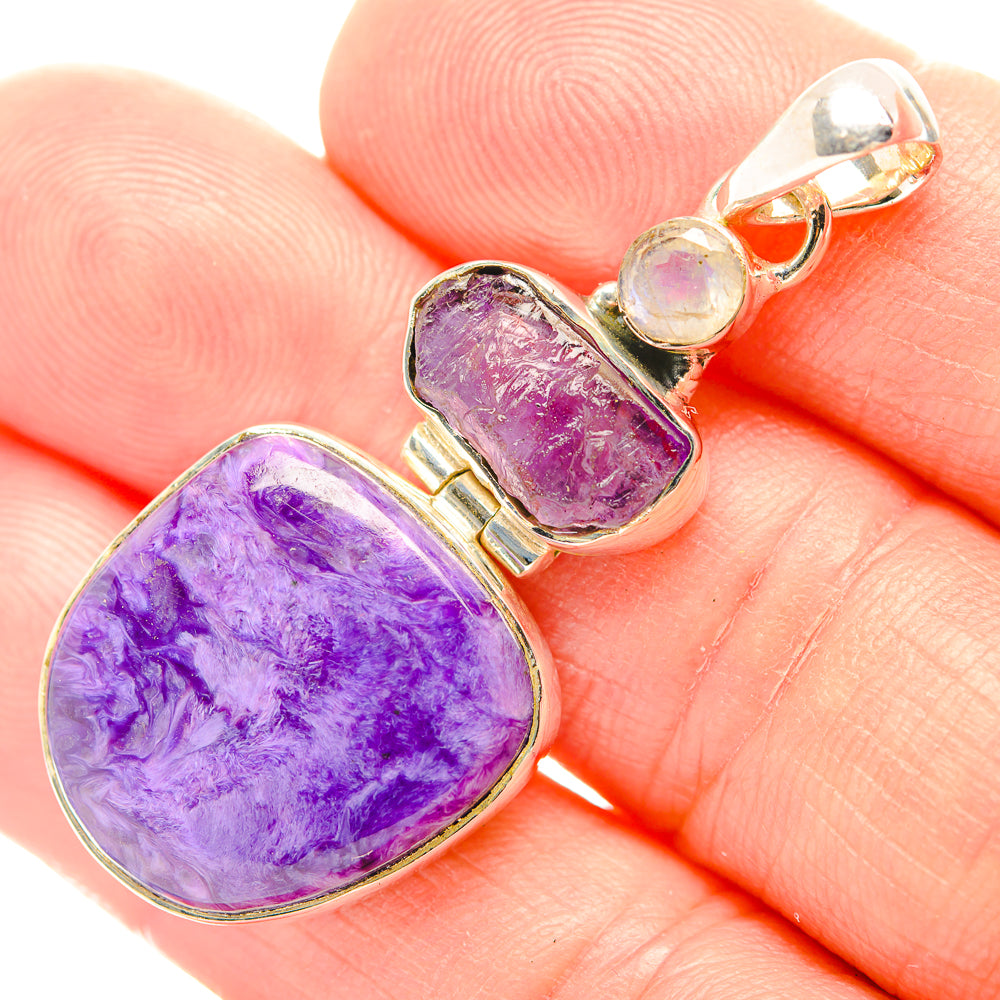 Charoite Pendants handcrafted by Ana Silver Co - PD31966