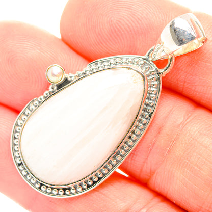 White Scolecite Pendants handcrafted by Ana Silver Co - PD31970