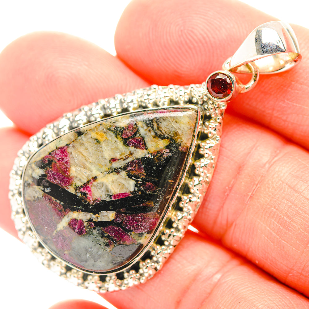 Russian Eudialyte Pendants handcrafted by Ana Silver Co - PD31971