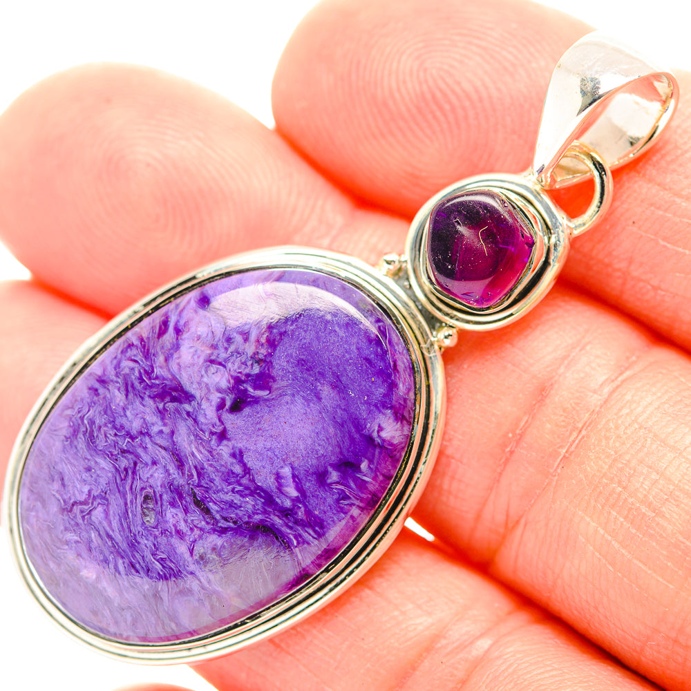 Charoite Pendants handcrafted by Ana Silver Co - PD31993