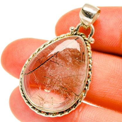 Tourmalinated Quartz Pendants handcrafted by Ana Silver Co - PD3200