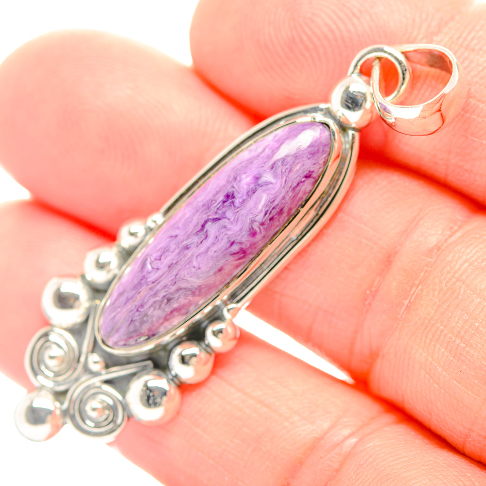 Charoite Pendants handcrafted by Ana Silver Co - PD32002