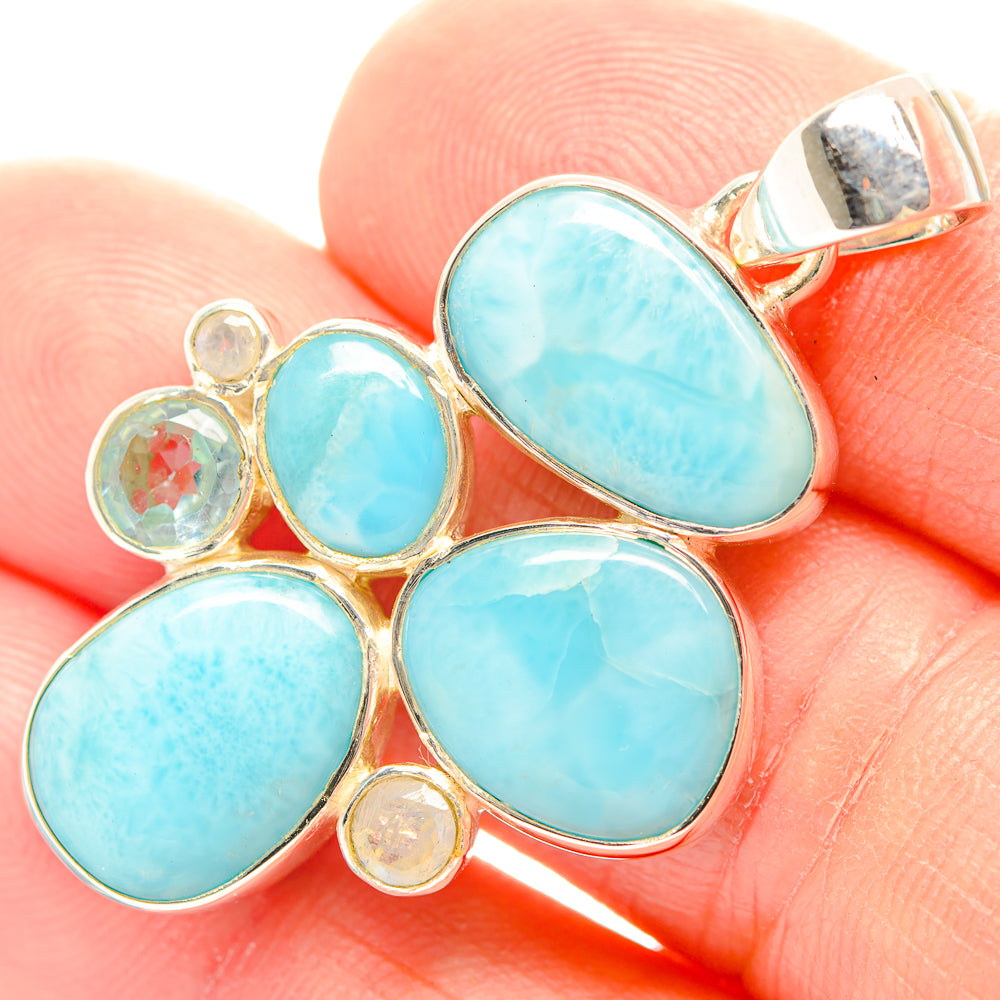 Larimar Pendants handcrafted by Ana Silver Co - PD32006