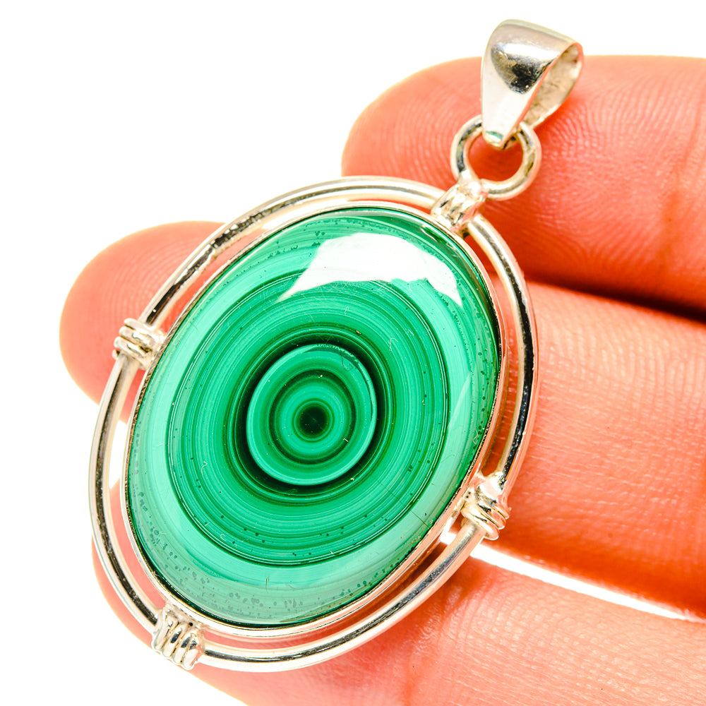 Malachite Pendants handcrafted by Ana Silver Co - PD3201