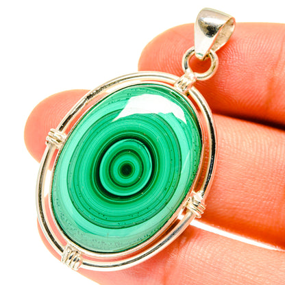 Malachite Pendants handcrafted by Ana Silver Co - PD3201