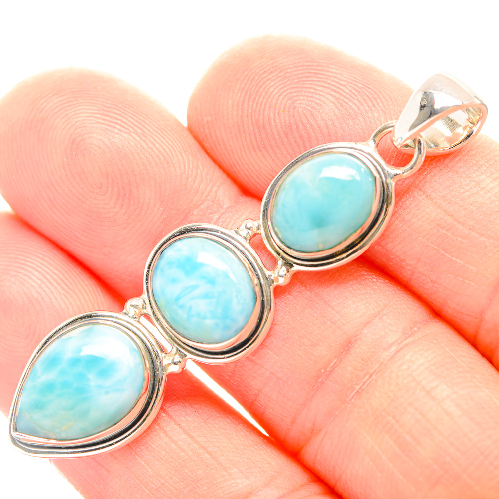 Larimar Pendants handcrafted by Ana Silver Co - PD32010
