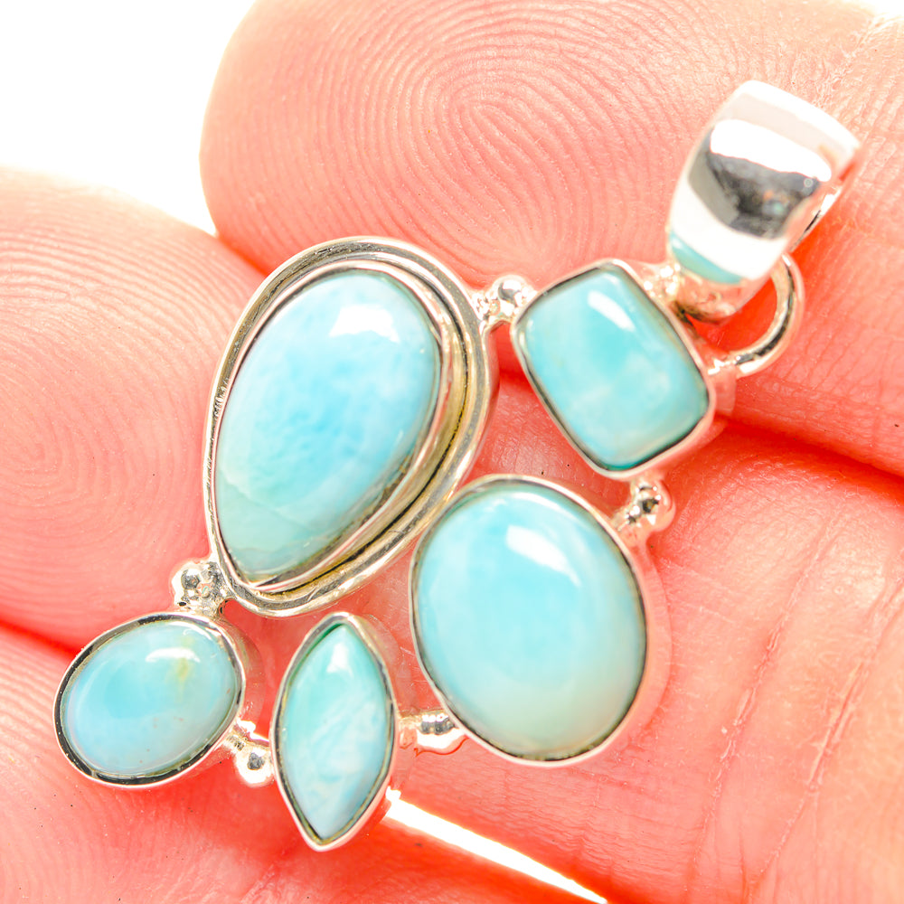 Larimar Pendants handcrafted by Ana Silver Co - PD32014