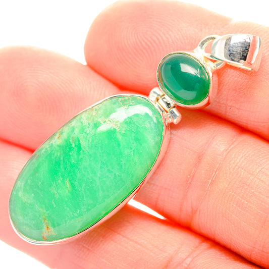 Chrysoprase Pendants handcrafted by Ana Silver Co - PD32015