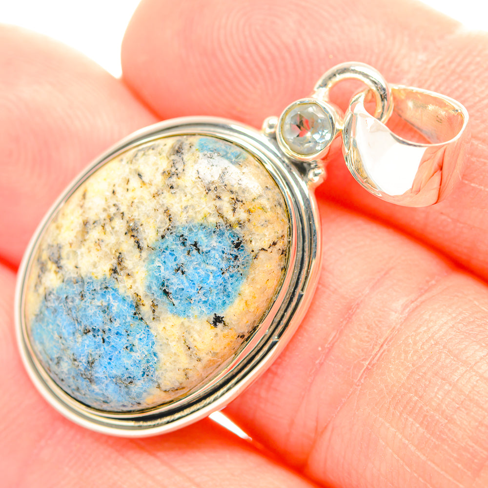 K2 Blue Azurite Pendants handcrafted by Ana Silver Co - PD32018