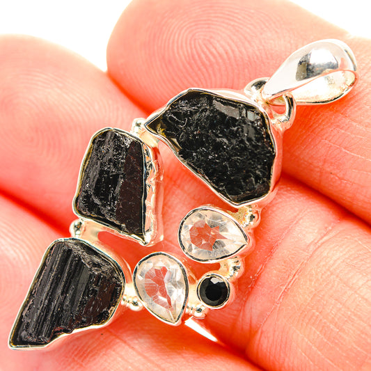 Black Tourmaline Pendants handcrafted by Ana Silver Co - PD32027