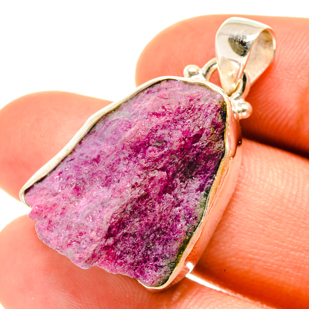 Ruby Zoisite Pendants handcrafted by Ana Silver Co - PD3203