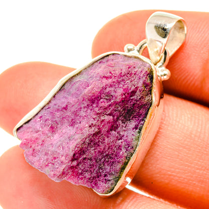 Ruby Zoisite Pendants handcrafted by Ana Silver Co - PD3203