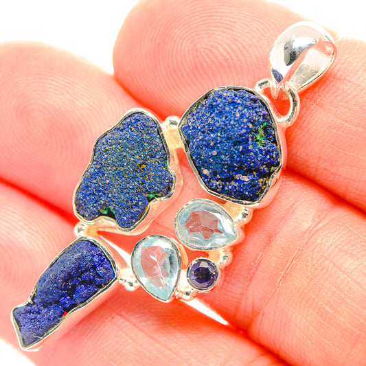 Azurite Pendants handcrafted by Ana Silver Co - PD32031