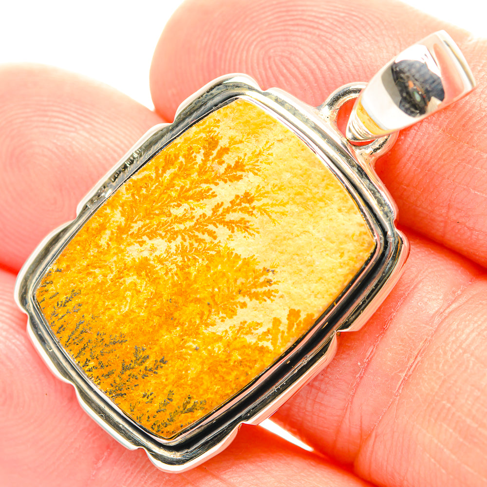 Germany Psilomelane Dendrite Pendants handcrafted by Ana Silver Co - PD32033