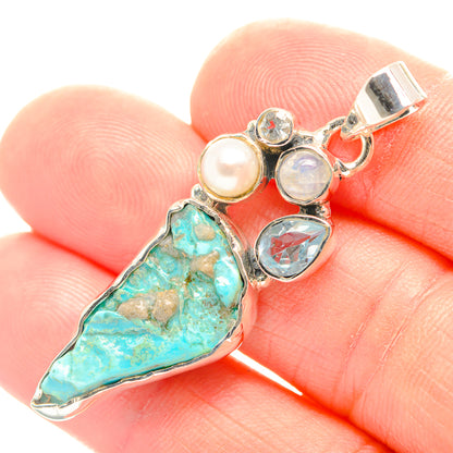 Chrysocolla Pendants handcrafted by Ana Silver Co - PD32041