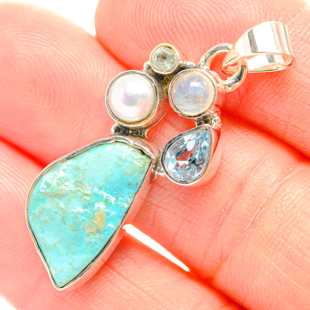 Chrysocolla Pendants handcrafted by Ana Silver Co - PD32048