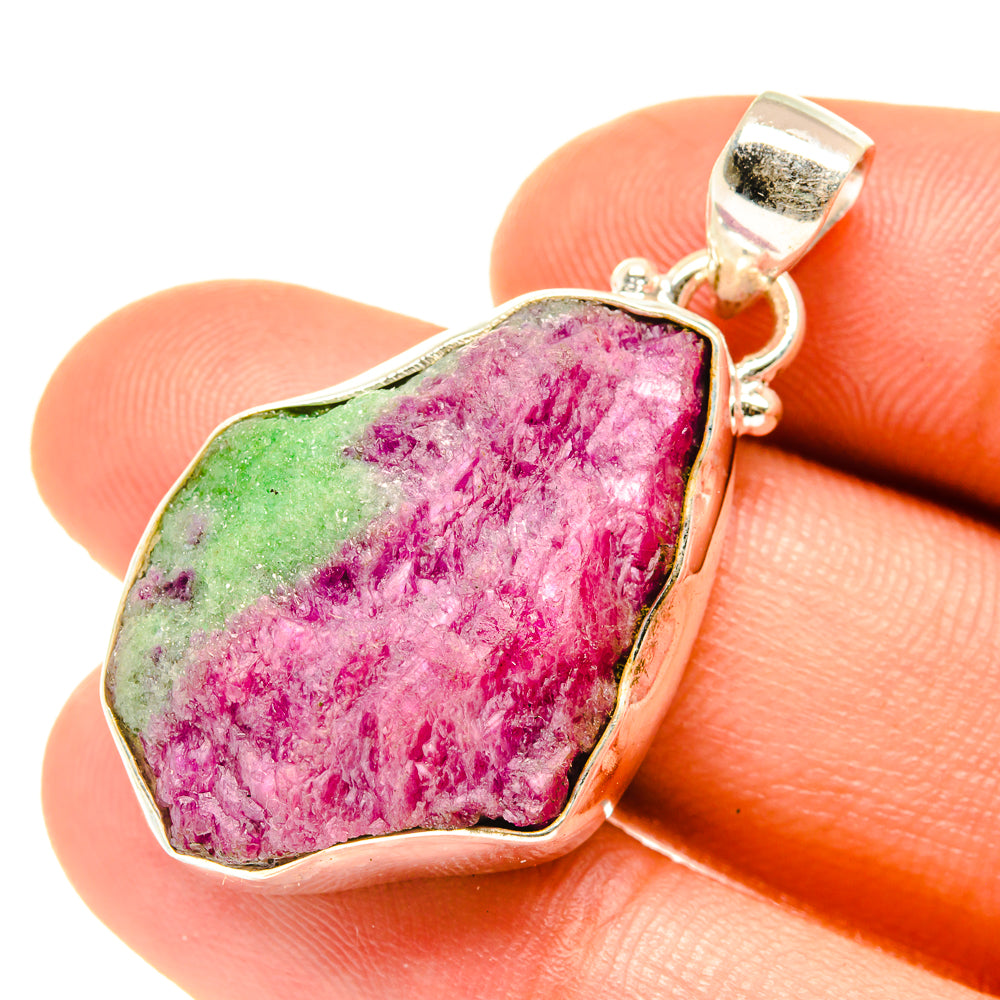 Ruby Zoisite Pendants handcrafted by Ana Silver Co - PD3204