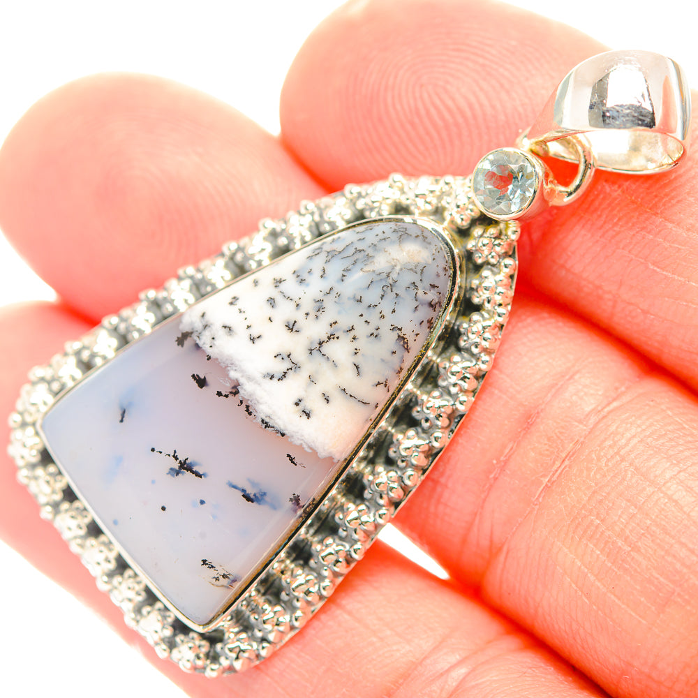 Dendritic Opal Pendants handcrafted by Ana Silver Co - PD32055