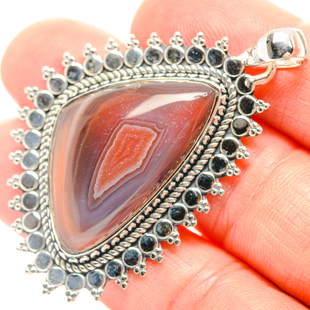 Botswana Agate Pendants handcrafted by Ana Silver Co - PD32056