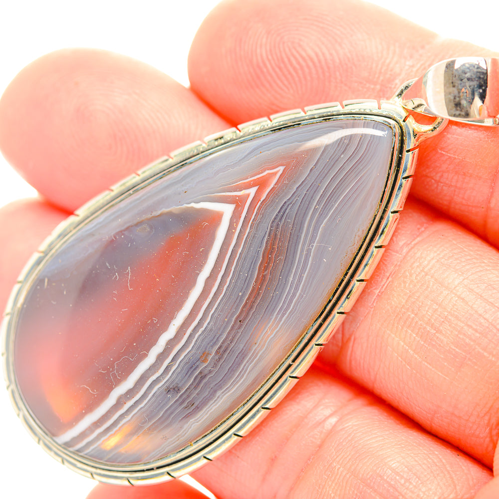 Botswana Agate Pendants handcrafted by Ana Silver Co - PD32057