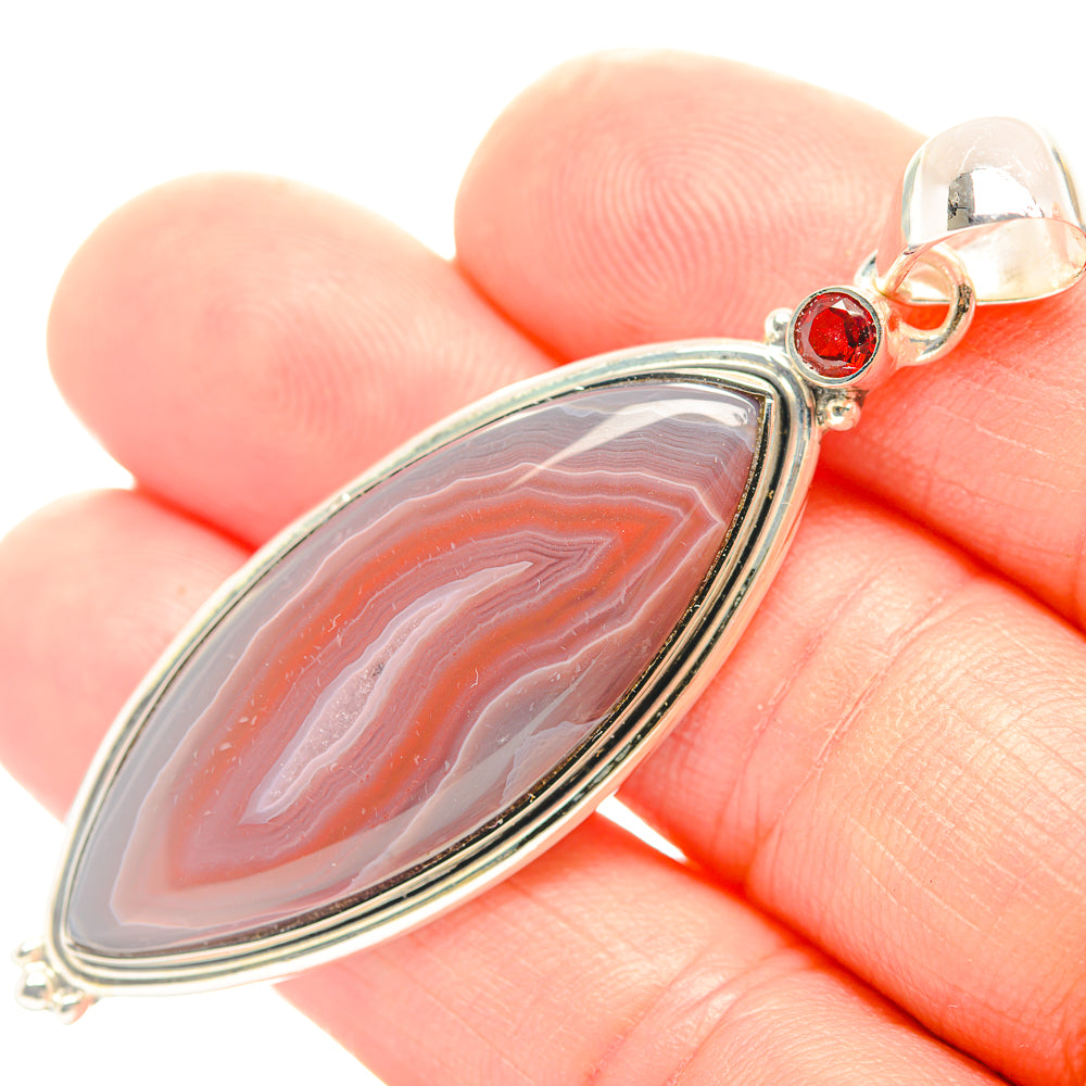 Botswana Agate Pendants handcrafted by Ana Silver Co - PD32061