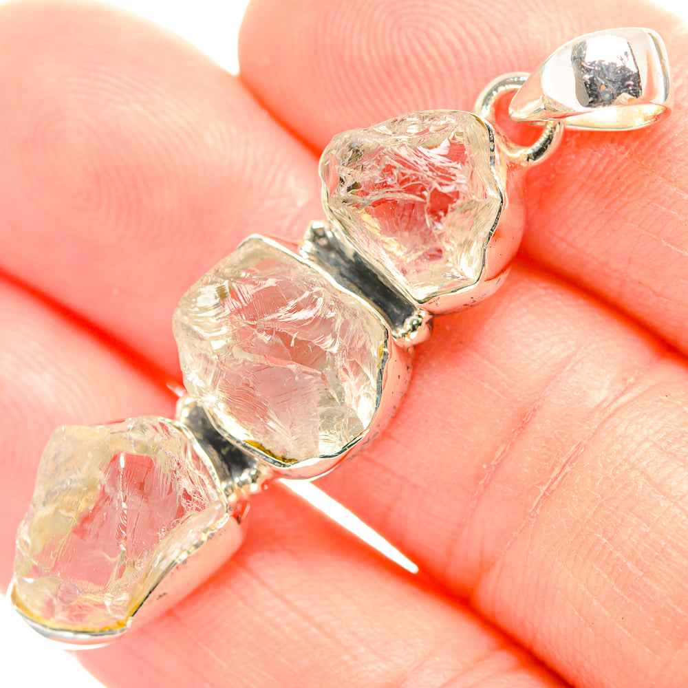 White Quartz Pendants handcrafted by Ana Silver Co - PD32068