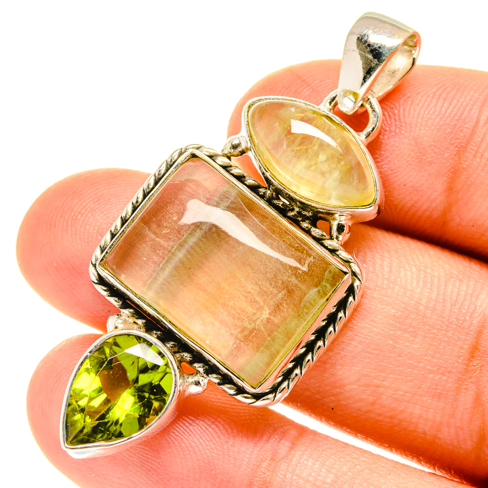Green Fluorite Pendants handcrafted by Ana Silver Co - PD3207