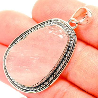 Rose Quartz Pendants handcrafted by Ana Silver Co - PD32071