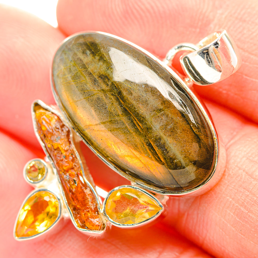 Labradorite Pendants handcrafted by Ana Silver Co - PD32072