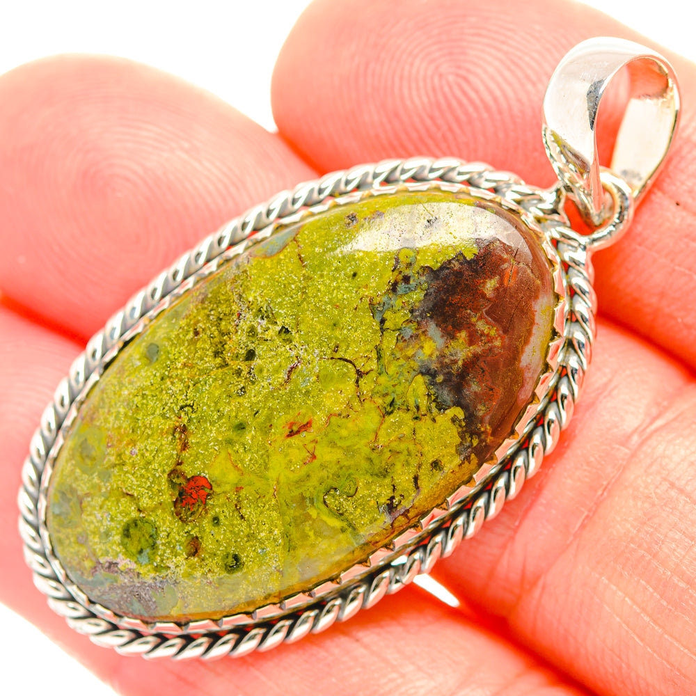 Dragon's Blood Stone Pendants handcrafted by Ana Silver Co - PD32078