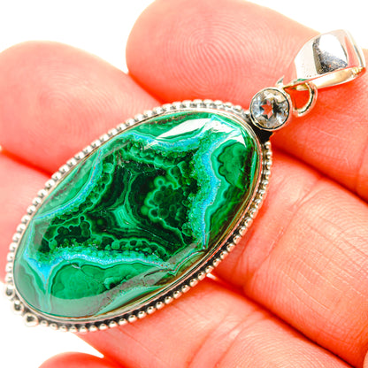 Malachite Pendants handcrafted by Ana Silver Co - PD32079
